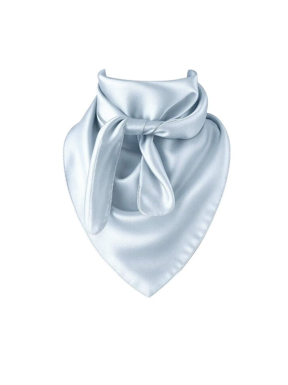 Light Blue Wild Rag Scarf 35x35 Satin Western Cowgirl Cowboy Bandana